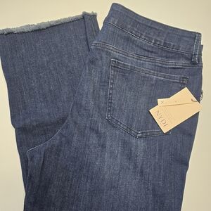 NYDJ Dark Blue Straight Ankle Jeans Size 14 Lift And Tuck Technology